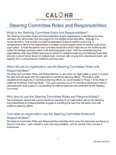 Steering Committee Roles and Responsibilities - California