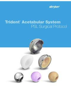 Trident Acetabular System PSL Surgical Protocol