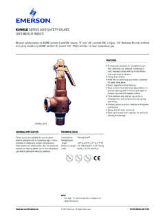 Data Sheets &amp; Bulletin: Kunkle Series 6000 safety valves ...