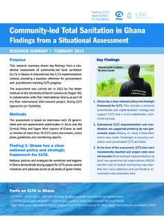 Community-led Total Sanitation in Ghana - Water Institute