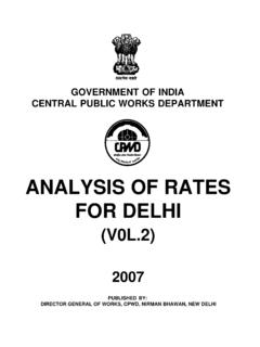 ANALYSIS OF RATES FOR DELHI - CPWD