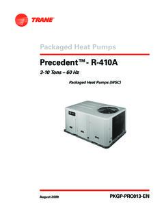Packaged Heat Pumps Precedent?- R-410A 3 ... - clima …