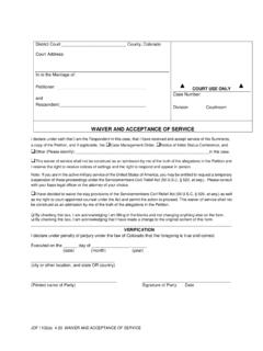 WAIVER AND ACCEPTANCE OF SERVICE