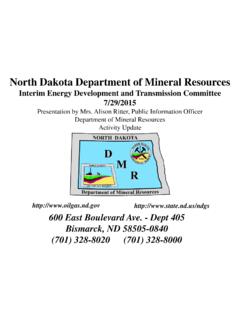 North Dakota Department of Mineral Resources