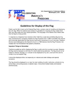 Guidelines for Display of the Flag - Veterans Affairs