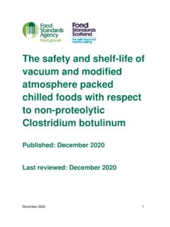 The safety and shelf-life of ... - Food Standards Agency