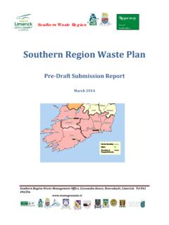 Pre Draft Submission Report - Southern Waste Region
