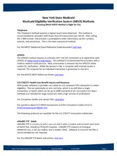 New York State Medicaid Medicaid Eligibility Verification ...