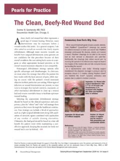 The Clean, Beefy-Red Wound Bed - polymem.com
