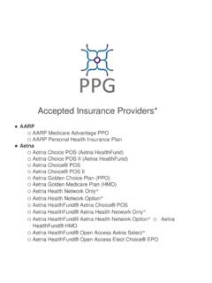 Accepted Insurance Providers* - ppghtx.com