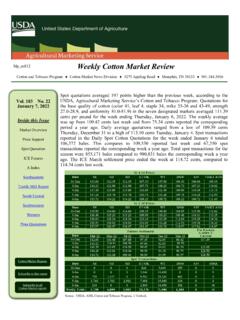 Weekly Cotton Market Review - Agricultural Marketing …