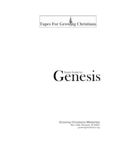 Complete Genesis Study Guide - Growing Christians Ministries