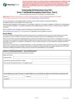 Community Infrastructure Levy (CIL) Form 7: Self Build ...