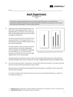 CommonLit | Asch Experiment