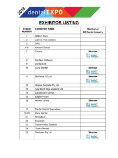 EXHIBITOR LISTING - Home - Dental Expo NZ