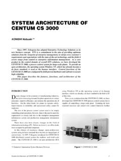 System Architecture of CENTUM CS 3000 - Yokogawa Electric