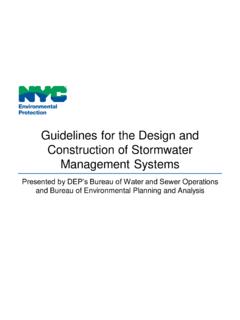 Stormwater Construction Design Guidelines - New York City