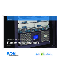 The Eaton UPS and Power Management …