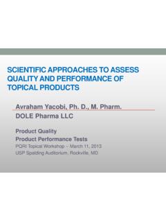 SCIENTIFIC APPROACHES TO ASSESS QUALITY AND …