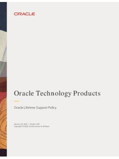 Oracle Technology Products