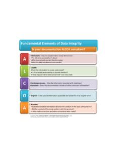 Fundamental Elements of Data Integrity