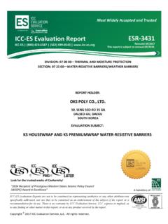 Evaluation Report ESR 3431 - ICC Evaluation Service