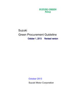 Suzuki Green Procurement Guideline