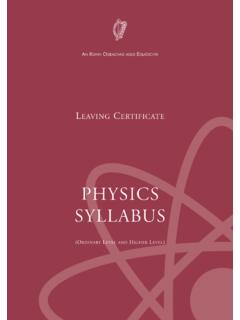 PHYSICS SYLLABUS - Curriculum