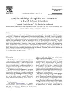 Analysis and design of ampliﬁers and comparators …