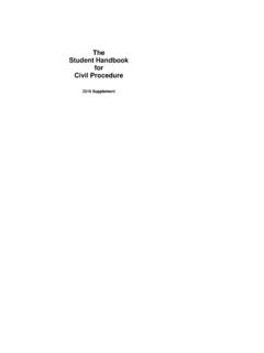 The Student Handbook for Civil Procedure - My Academic