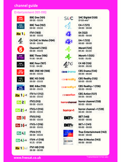 channel guide - TV Services
