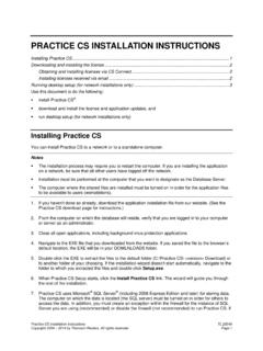 Practice CS Installation Instructions