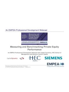 Measuring and Benchmarking Private Equity Performance