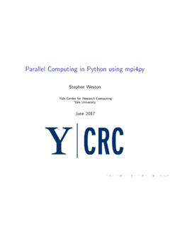 Parallel Computing in Python using mpi4py