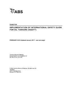 Guide for Implementation of International Safety Guide …