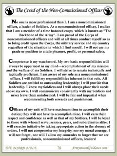 The Creed of the Non-Commissioned Officer
