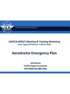 Aerodrome Emergency Plan - ICAO