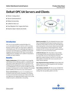 DeltaV OPC UA Servers and Clients - Emerson Electric