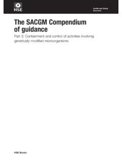 Health and Safety Executive The SACGM Compendium of …