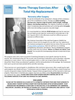Home Therapy Exercises After Total Hip Replacement