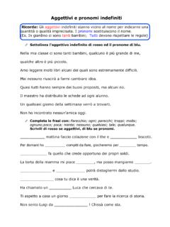 Aggettivi e pronomi indefiniti - www.annoscolastico.it