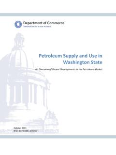 Petroleum Supply and Use in Washington State
