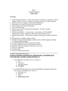Part 1 Computer Basics Study Guide - NSU | CSET | …