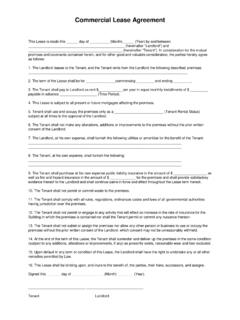 Commercial Lease Agreement - Printable Agreements