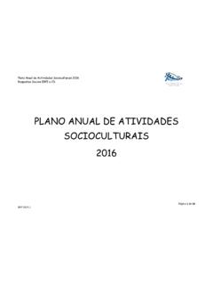 PLANO ANUAL DE ATIVIDADES SOCIOCULTURAIS …