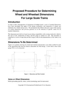 Proposed Procedure for Determining Wheel and Wheelset ...