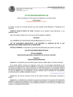 Ley de Concursos Mercantiles - diputados.gob.mx