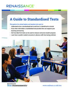 A Guide to Standardised Tests - Renaissance Learning
