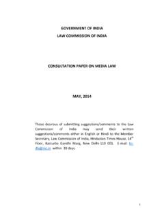 GOVERNMENT OF INDIA LAW COMMISSION OF …
