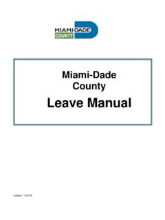 LEAVE MANUAL - Miami-Dade County